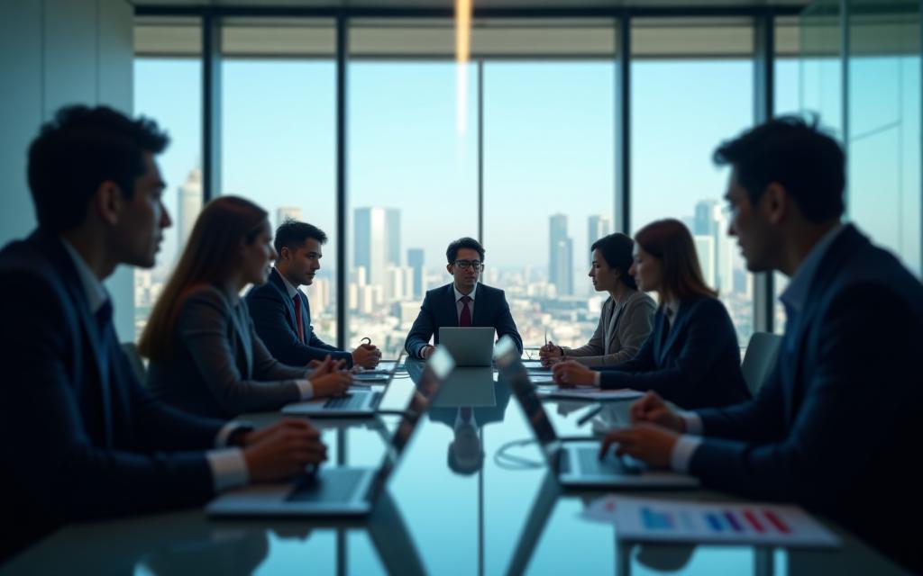 東京本社のミーティング風景
